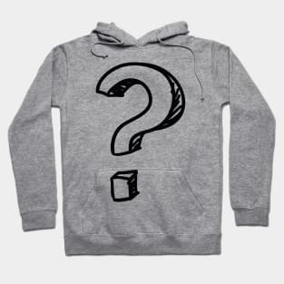 Question Mark Black Hoodie